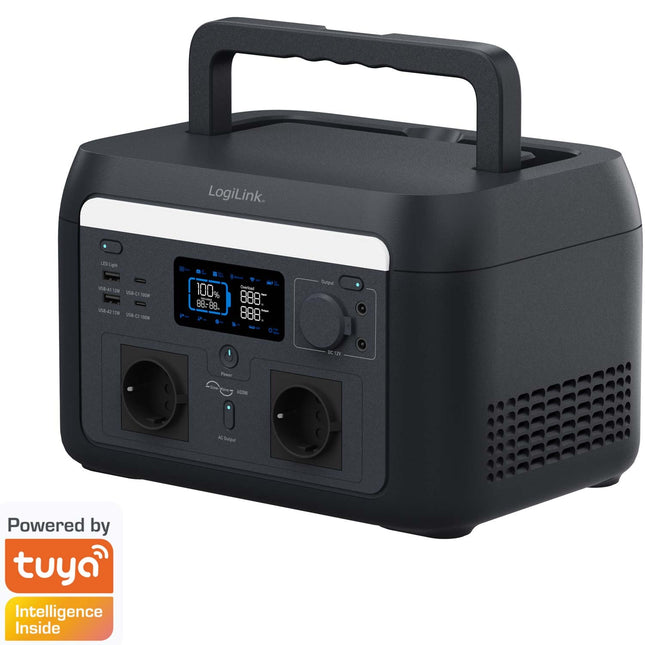 Portable Power Station 600W, 512Wh, Tuya-Compatible