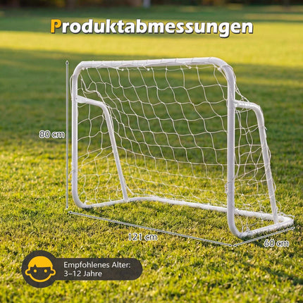 Nešiojami futbolo vartai su oro sąlygoms atspariu tinklu, 121x60x80 cm