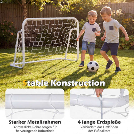 Nešiojami futbolo vartai su oro sąlygoms atspariu tinklu, 121x60x80 cm