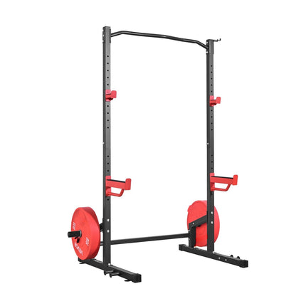 Power Cage Squat Rack With Pull-Up Bar, 1000 lb; Adjustable J-Hooks