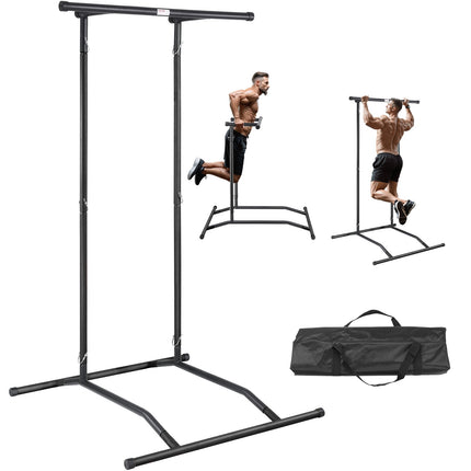 Power Tower Dip Station – 2-Level Adjustable, 220 Lbs