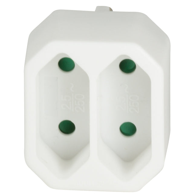 Power outlet with 2 Euro sockets White