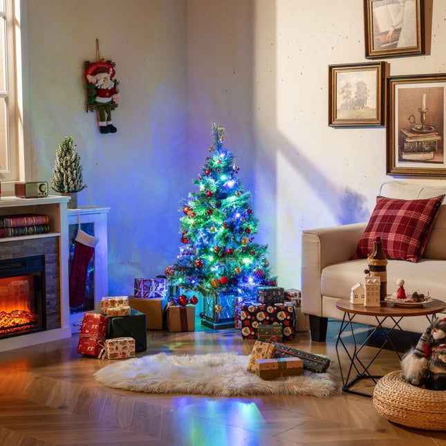 Iš anksto įžiebta dirbtinė Kalėdų eglutė 120 cm, 100 LED, laikmatis