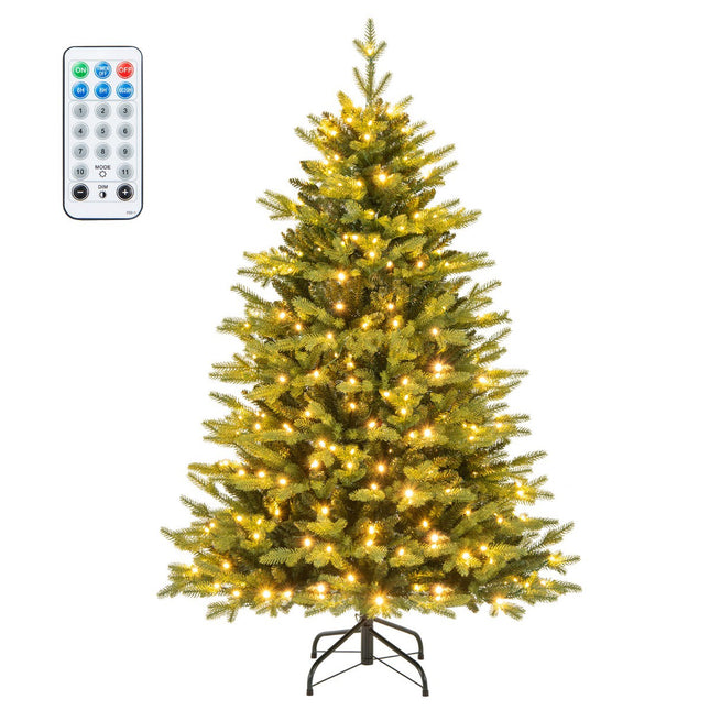 Iš anksto įžiebta dirbtinė Kalėdų eglutė 150 cm, 250 LED, su vyriais