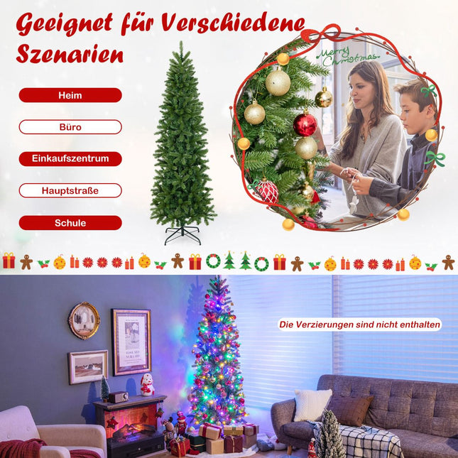 Iš anksto įžiebta dirbtinė Kalėdų eglutė 180 cm, 270 LED, 648 antgaliai