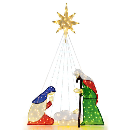 Apšviestos prakartėlės rinkinys, 180 cm, 240 LED, 6 režimai