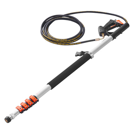 Pressure Washer Telescoping Wand, 18 Ft, 4000 PSI, 5 Nozzles