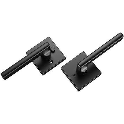 Privacy Door Handle, 10-Pack Matte Black, Reversible Lock