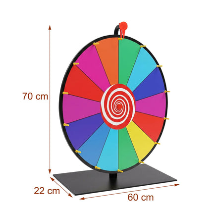 Prizų ratas su stovu, 60 cm – įvairiaspalvis