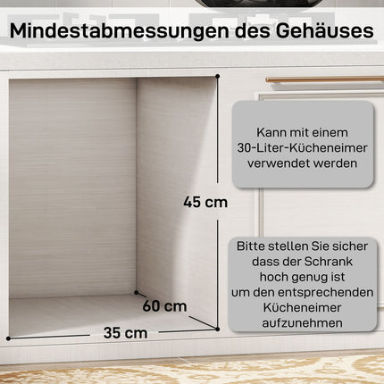 Ištraukiama virtuvės šiukšliadėžė, 2 nuimami kibirai, 30 l, metalinė