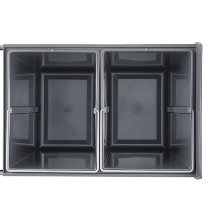 Pull-Out Under-Cabinet Trash Can, Dual 20L, Slide Rails