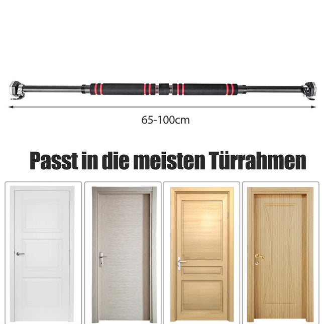 Prisitraukimų skersinis durims, neslystančios putplasčio rankenos, 65-100 cm
