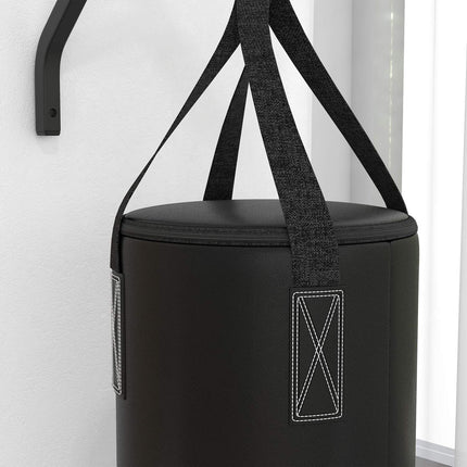 Wall bracket for punching bag, adjustable steel stand with gloves