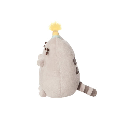 Pusheen minkštas žaislas sėdintis Pusheen su vakarėlio kepure, 10 cm