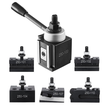 Quick Change Tool Post Set, 6-Piece Wedge, 6–12 in Lathe
