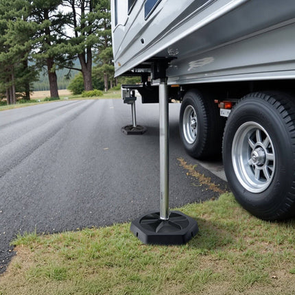 RV Leveling Pads, 4-Pack Rubber, 5000 lb, 10 in Round Feet