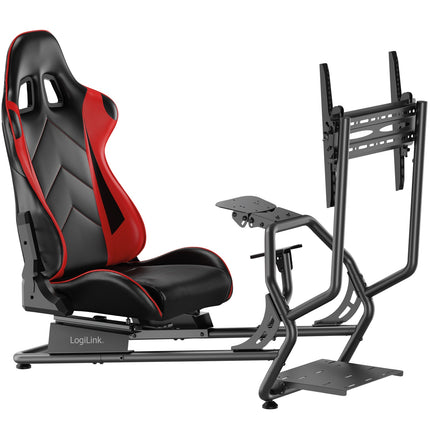 Racing Simulator Cockpit with Monitor Mount 32-50""