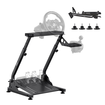Racing Wheel Stand, Adjustable Foldable Carbon Steel