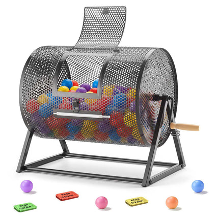 Raffle Ticket Spinner Drum, Holds 5000 Tickets, Black
