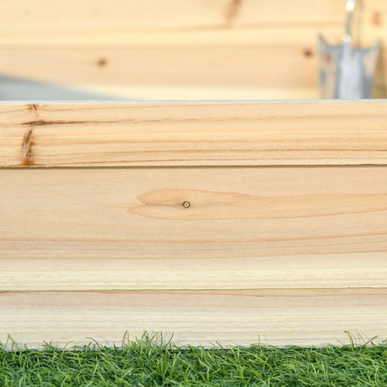 Hexagonal wooden raised bed for garden or balcony, 100x92x16 cm