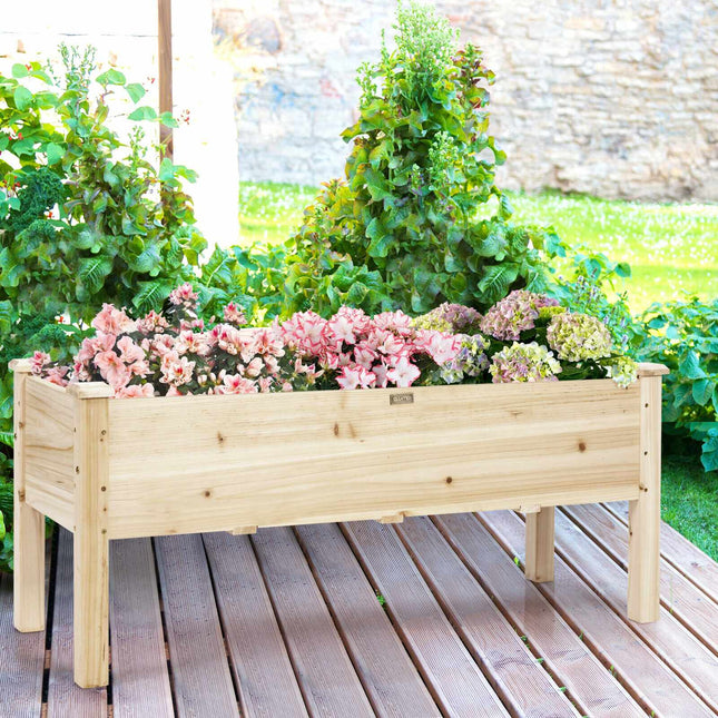 Pakeltos lysvės vazono stovas, eglės mediena, 120 cm