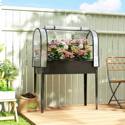 Pakelta lysvė su skaidriu uždangalu, metalinė, 100x49x136 cm