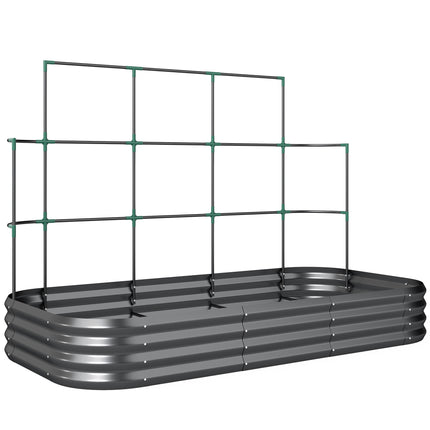 Pakelta lysvė su grotelėmis, cinkuoto metalo, 220x110x150 cm