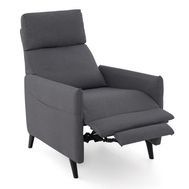 Recliner Chair with Adjustable Backrest & Footrest, Dark Grey