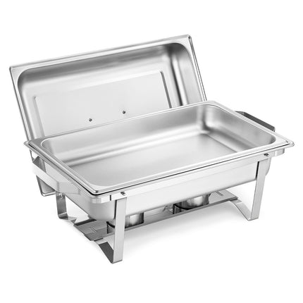 Rectangle Chafing Dish Set, 4-Pack, 9 Qt Stainless Steel