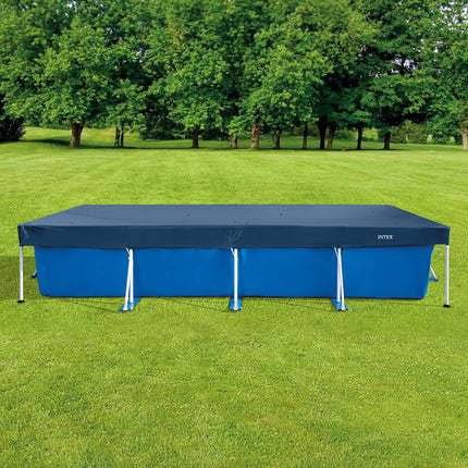 Stačiakampis baseino uždangalas 450x220 cm su drenažo angomis