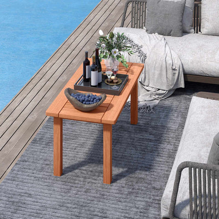 Stačiakampis medinis kavos staliukas su grotelių stalviršiu, 90x45x43,5 cm