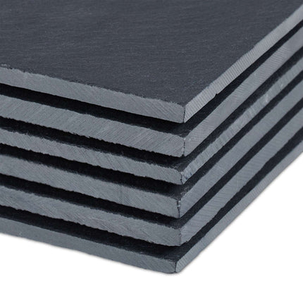 Rectangular slate plate set of 6