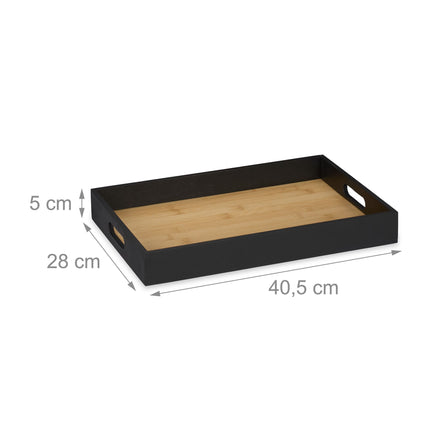 Stačiakampis padėklas iš bambuko
