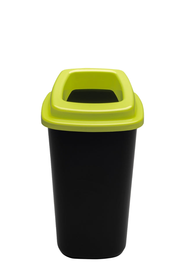Šiukšliadėžė perdirbimui, 90 litrų, raudonas dangtis, plastikas
