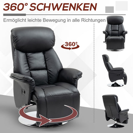 Lounger with adjustable backrest, leather, 150 kg capacity