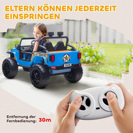 Nuotolinio valdymo elektrinis automobilis vaikams, 12 V baterija, tėvų ir vaiko kėdutė