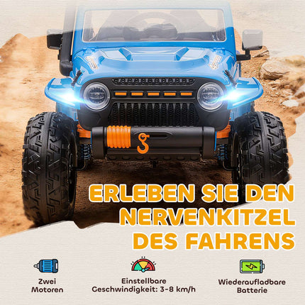 Nuotolinio valdymo elektrinis automobilis vaikams, 12 V baterija, tėvų ir vaiko kėdutė