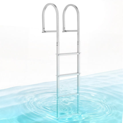 Removable Dock Ladder, 4-Step Aluminum, 500 lb Capacity