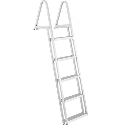 Removable Dock Ladder, 5-Step Aluminum, 350 lb Capacity
