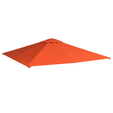 Pavėsinės Stogelis Nuo Saulės Apsaugai Iš Poliesterio, Oranžinis, 2,98 X 2,95 M