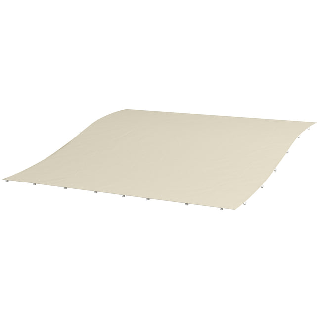 Pergolės stogo pakaitinis stogas 297 x 243 cm, terasos tentui, su apsauga nuo UV spindulių, 3 x 2,5 m pavėsinei, smėlio spalvos