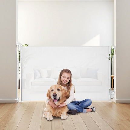 Retractable Baby Gate 1850mm Wide, 795mm Tall, Security Lock