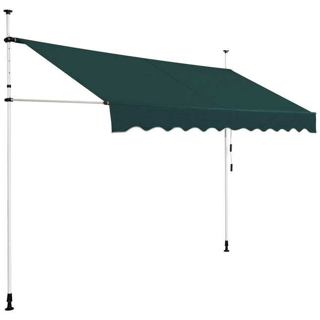 Ištraukiama balkono markizė, 300 cm, be gręžimo, atspari UV spinduliams