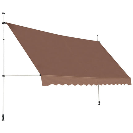 Ištraukiama balkono markizė, 400 cm, atspari UV spinduliams, reguliuojama