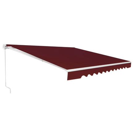 Ištraukiama terasos markizė, aliuminio, 3,6 m x 3 m, vyno raudonumo