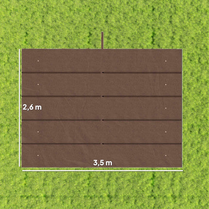 Ištraukiamas pergolės stogelis, 4x3m, kavos spalvos, poliesteris