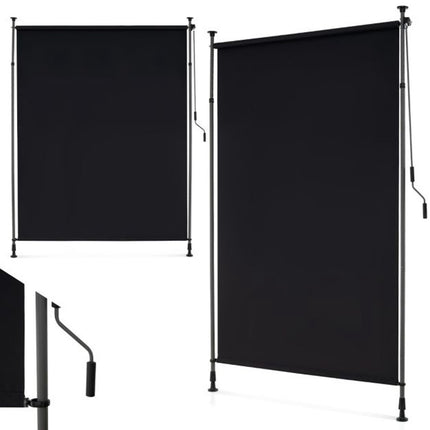 Ištraukiama vertikali terasos užuolaida nuo saulės, su alkūniniu velenu, 150 cm