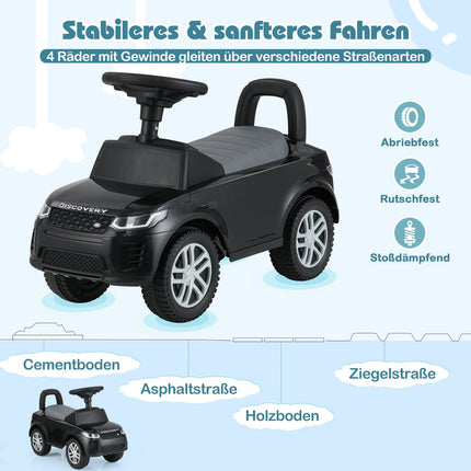 Vaikiškas žaislas-stumdomas automobilis su daiktadėže - juodas