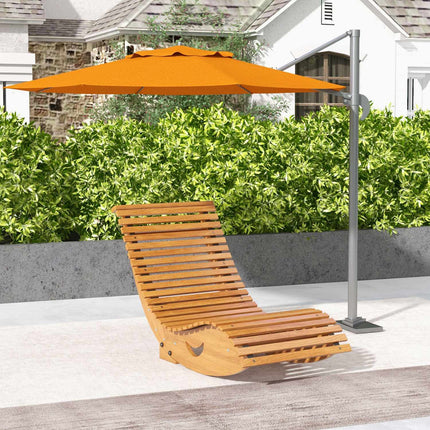 Supamoji kėdė, medinis supamasis gultas, ergonomiška sūpuoklė su S forma, apsauga nuo viršūnių, keliamoji galia iki 120 kg balkonui, tikmedis, 130 x 60 x 60 cm