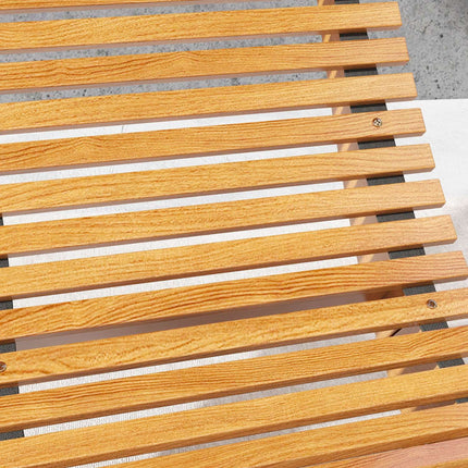 Supamoji kėdė, medinis supamasis gultas, ergonomiška sūpuoklė su S forma, apsauga nuo viršūnių, keliamoji galia iki 120 kg balkonui, tikmedis, 130 x 60 x 60 cm